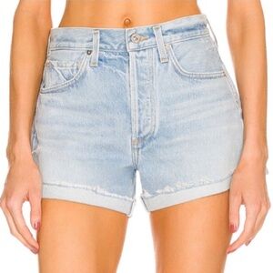 CITIZENS OF HUMANITY Women’s Size 25 Light Wash Frieda Cut-Off Denim Shorts